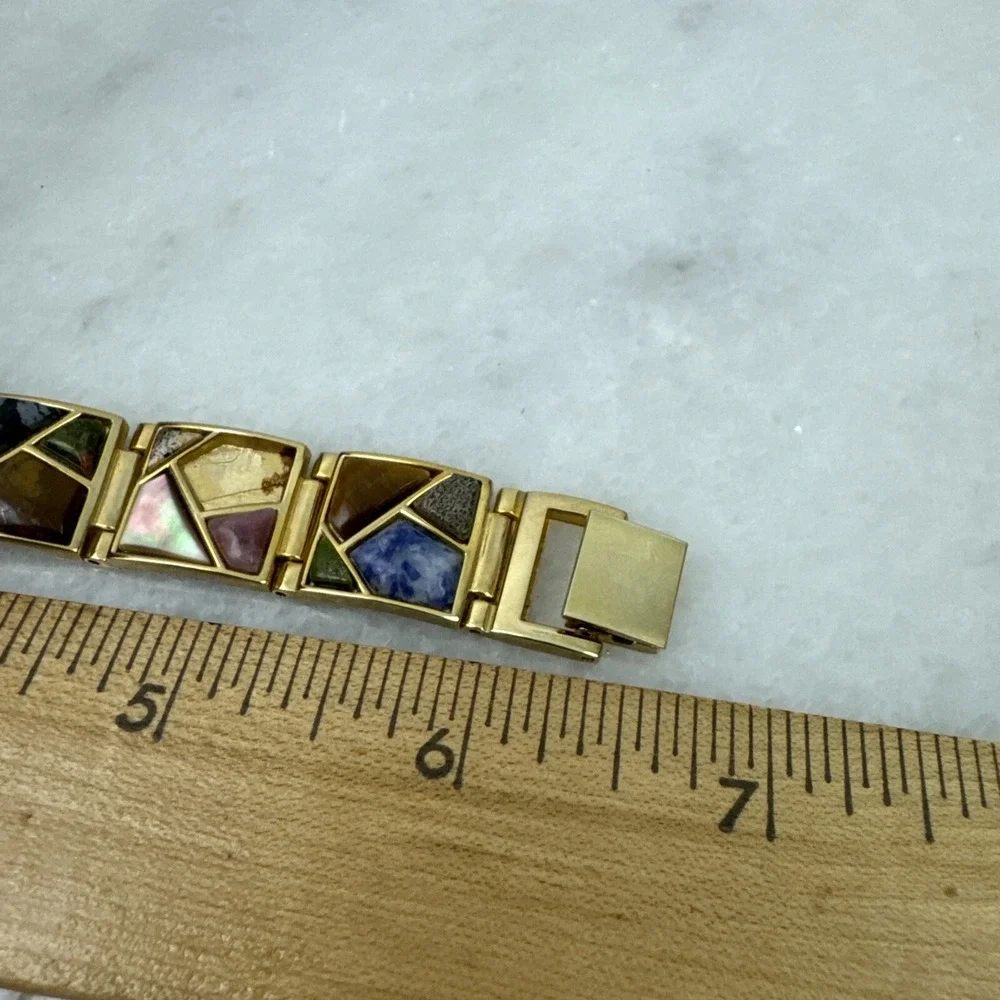Geneva Gemstone Watch Gold tone (Need Battery)